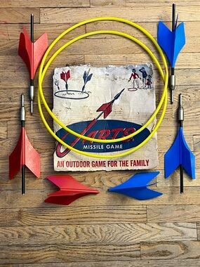 Vintage Missile Jarts Outdoor Lawn Darts Game Rare